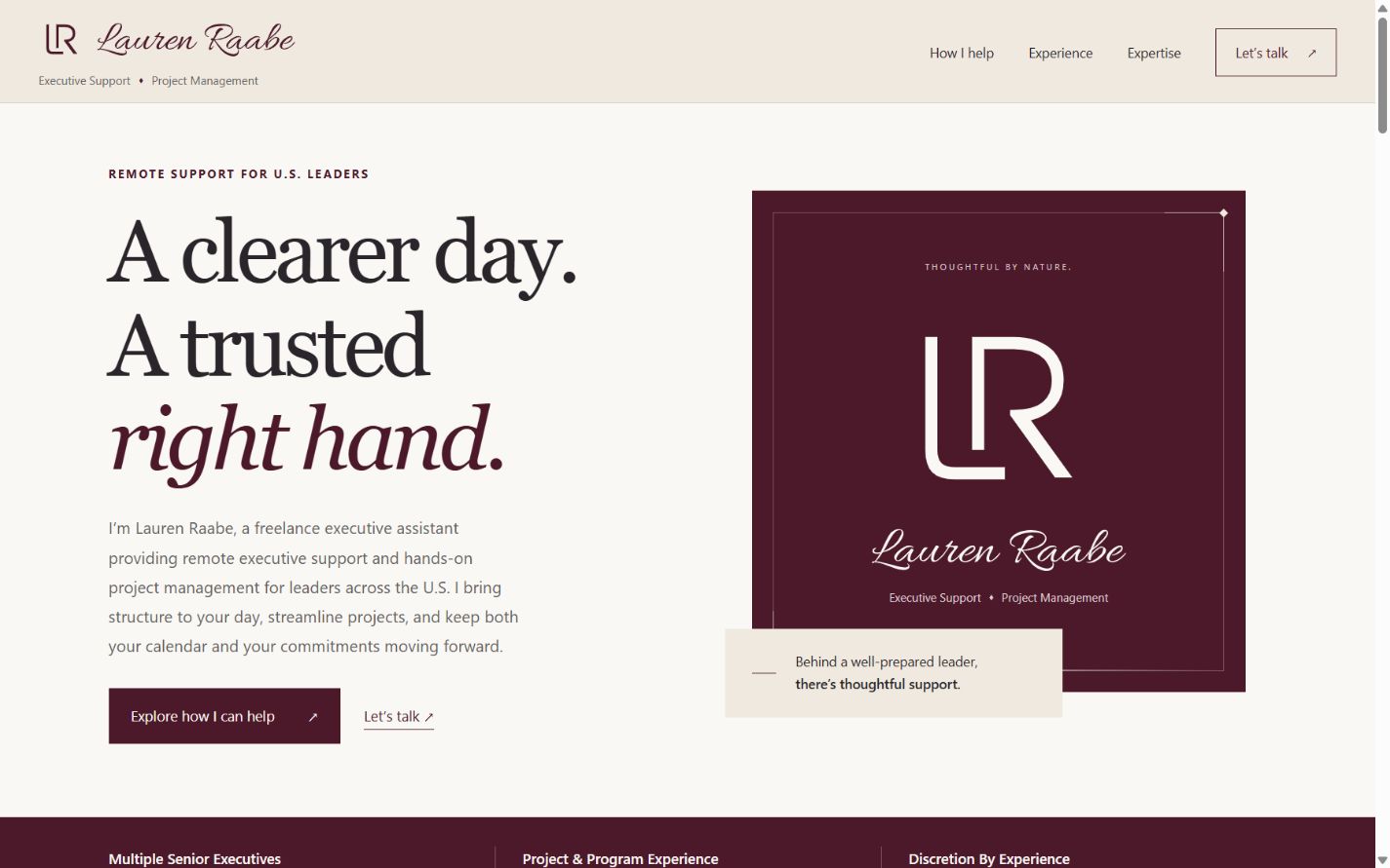 Lauren Raabe live website